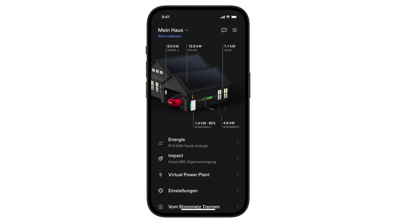 Tesla App - Deine Energie jederzeit im Blick