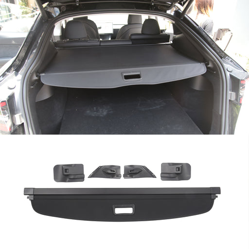 Kofferraumabdeckung Komplettset im eingebauten Zustand für Tesla Model Y 2019-2024