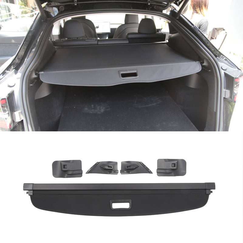 Kofferraumabdeckung Komplettset im eingebauten Zustand für Tesla Model Y 2019-2024
