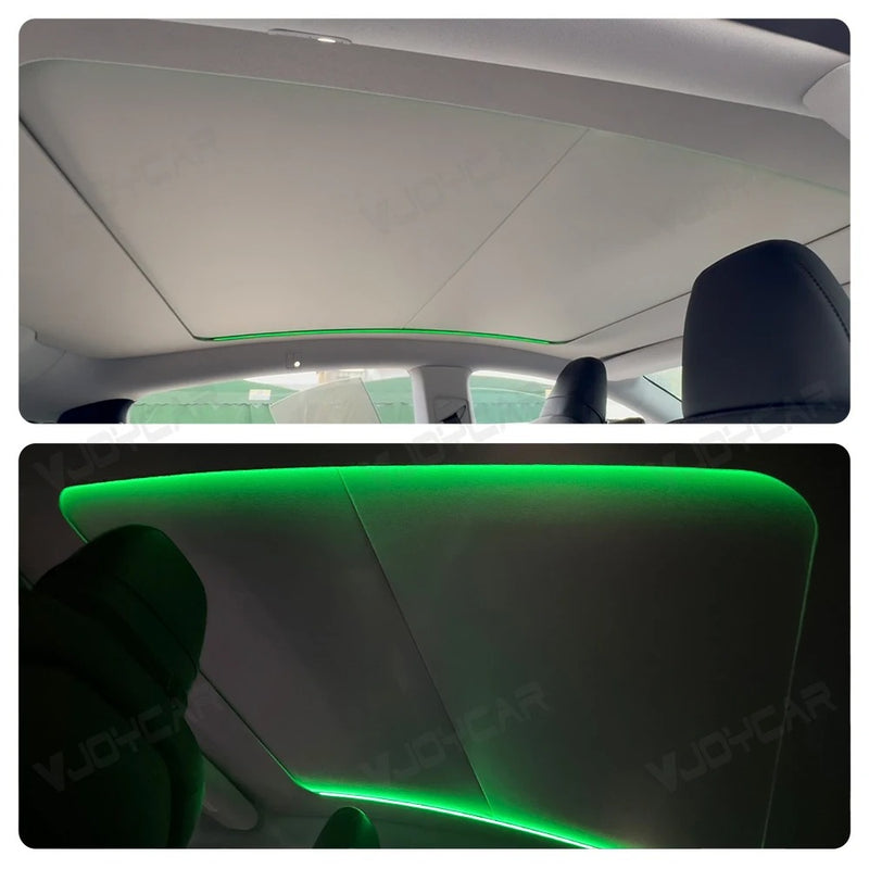elektrischer Sonnenschutz mit Ambientebeleuchtung für Tesla Model Y